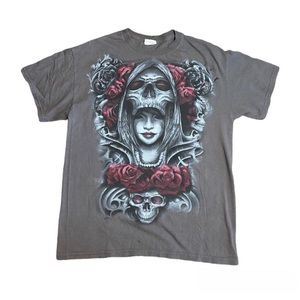 gothic print t shirt